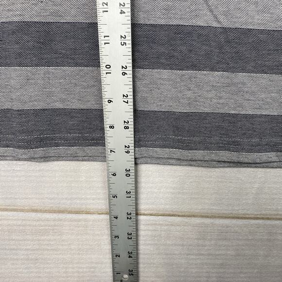 Michael Kors Mens Shirt Sz XL Gray Striped Gold Logo Short Sleeves V-Neck NWT - Picture 6 of 10